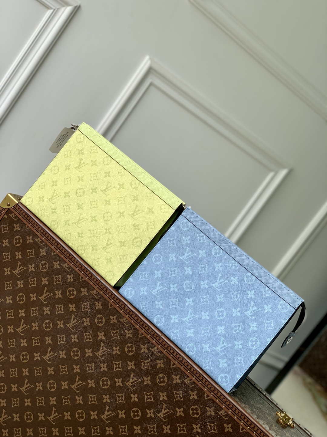 LV M14011 Louis Vuitton Pochette Voyage MM Bag Sky Blue