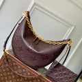 LV M14042 Louis Vuitton Loop Hobo Bag Chocolate Brown - Default Title - View 1