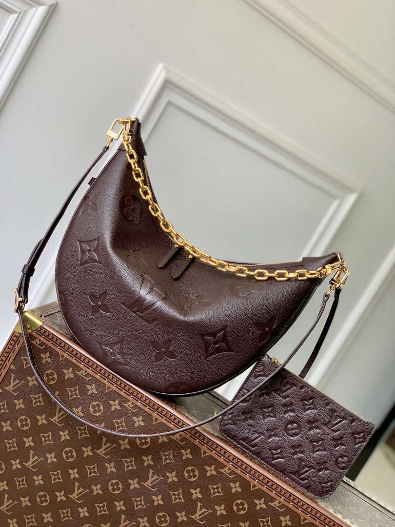 LV M14042 Louis Vuitton Loop Hobo Bag Chocolate Brown