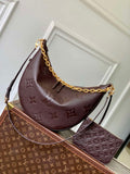 LV M14042 Louis Vuitton Loop Hobo Bag Chocolate Brown