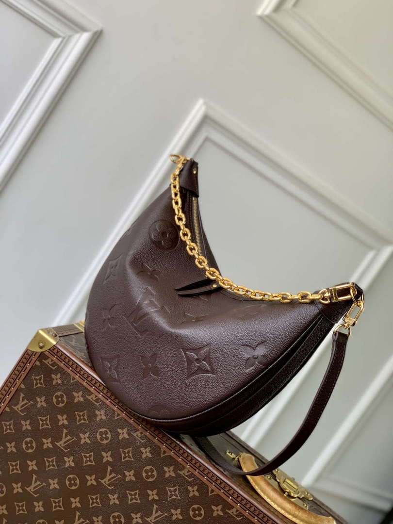 LV M14042 Louis Vuitton Loop Hobo Bag Chocolate Brown