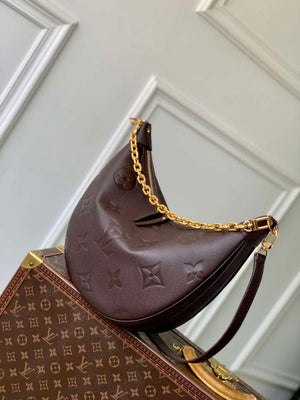 LV M14042 Louis Vuitton Loop Hobo Bag Chocolate Brown - Default Title - View 2