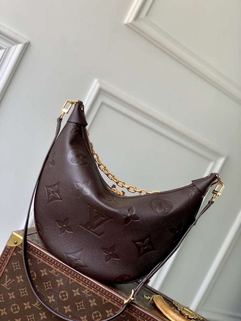 LV M14042 Louis Vuitton Loop Hobo Bag Chocolate Brown