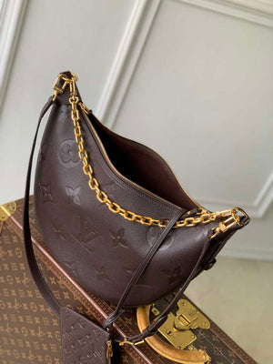 LV M14042 Louis Vuitton Loop Hobo Bag Chocolate Brown - Default Title - View 9