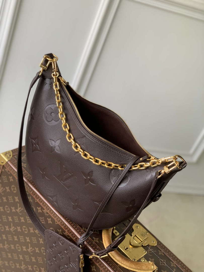 LV M14042 Louis Vuitton Loop Hobo Bag Chocolate Brown - Default Title - View 9