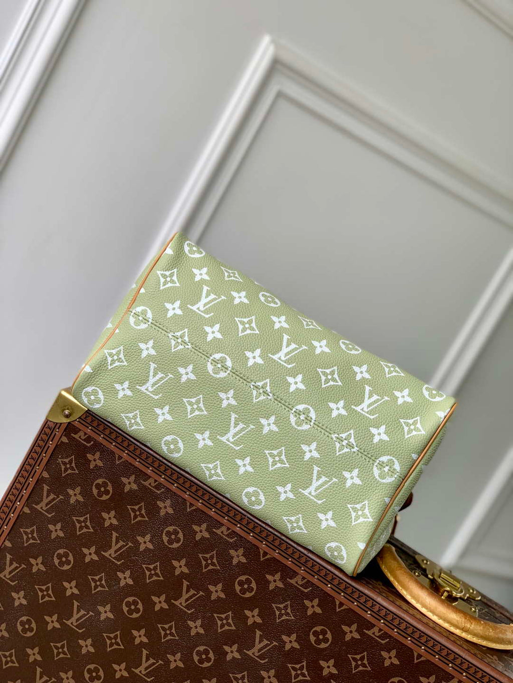LV M14064 Louis Vuitton Speedy P9 Bandouliere 30 Bag Monogram Leather Fruit Green
