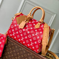 LV M14067 Louis Vuitton Speedy P9 Bandoulière 30 Bag Ostrich Red - Default Title - View 1