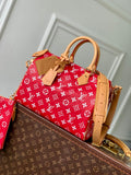 LV M14067 Louis Vuitton Speedy P9 Bandoulière 30 Bag Ostrich Red