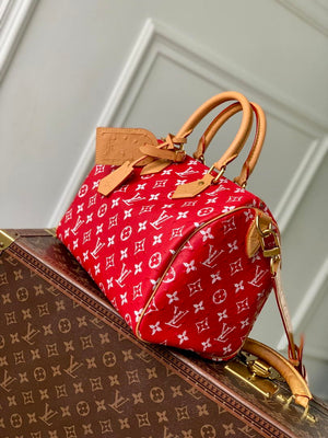LV M14067 Louis Vuitton Speedy P9 Bandoulière 30 Bag Ostrich Red - Default Title - View 2