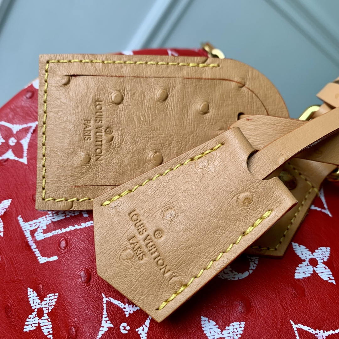 LV M14067 Louis Vuitton Speedy P9 Bandoulière 30 Bag Ostrich Red