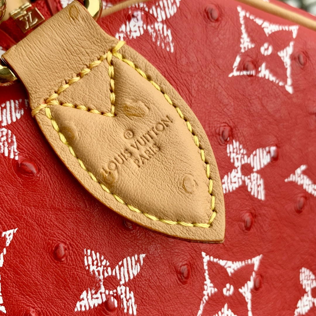 LV M14067 Louis Vuitton Speedy P9 Bandoulière 30 Bag Ostrich Red - Default Title - View 7