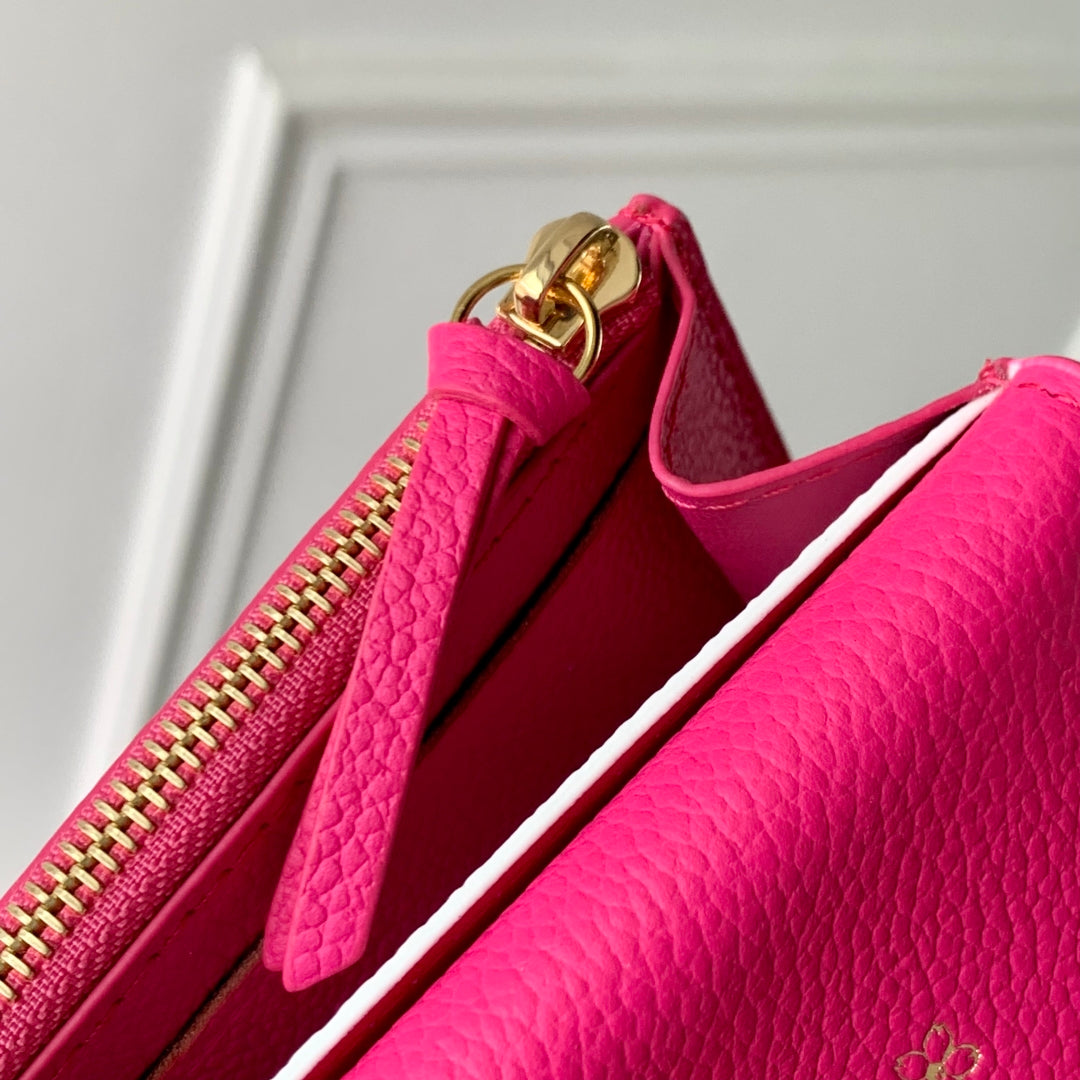 LV M14086 Louis Vuitton LV x TM Rosalie Coin Purse Rose Red