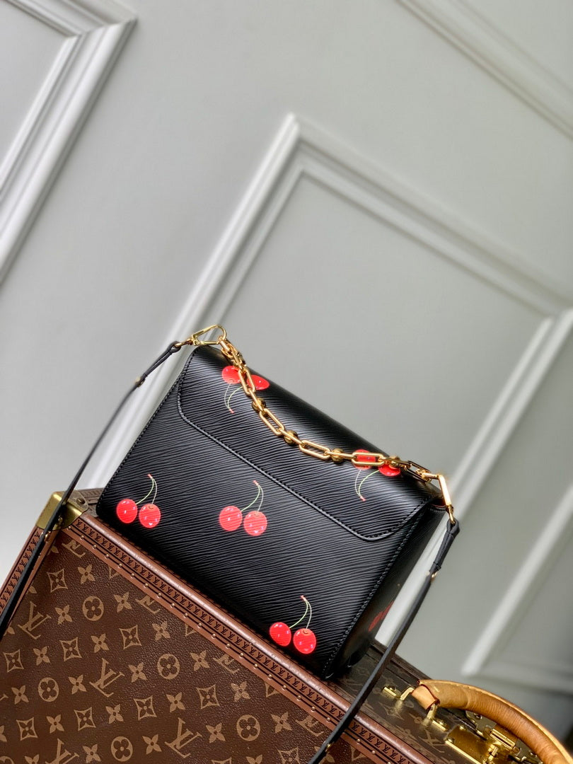 LV M14094 Louis Vuitton LV x TM Twist MM Bag Black