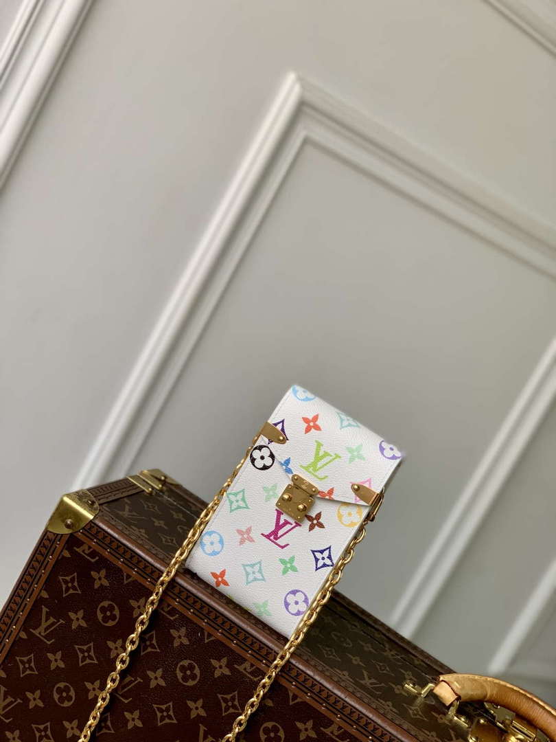 LV M14098 Louis Vuitton LV x TM Phone Pouch M¨¦tis White