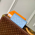 LV M14110 Louis Vuitton Brazza Wallet Taigarama Blue - Default Title - View 1