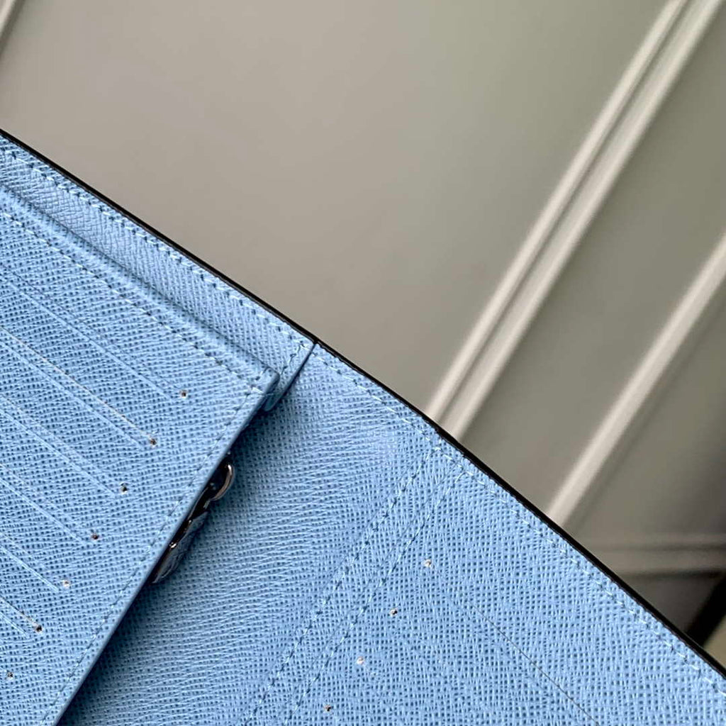 LV M14110 Louis Vuitton Brazza Wallet Taigarama Blue