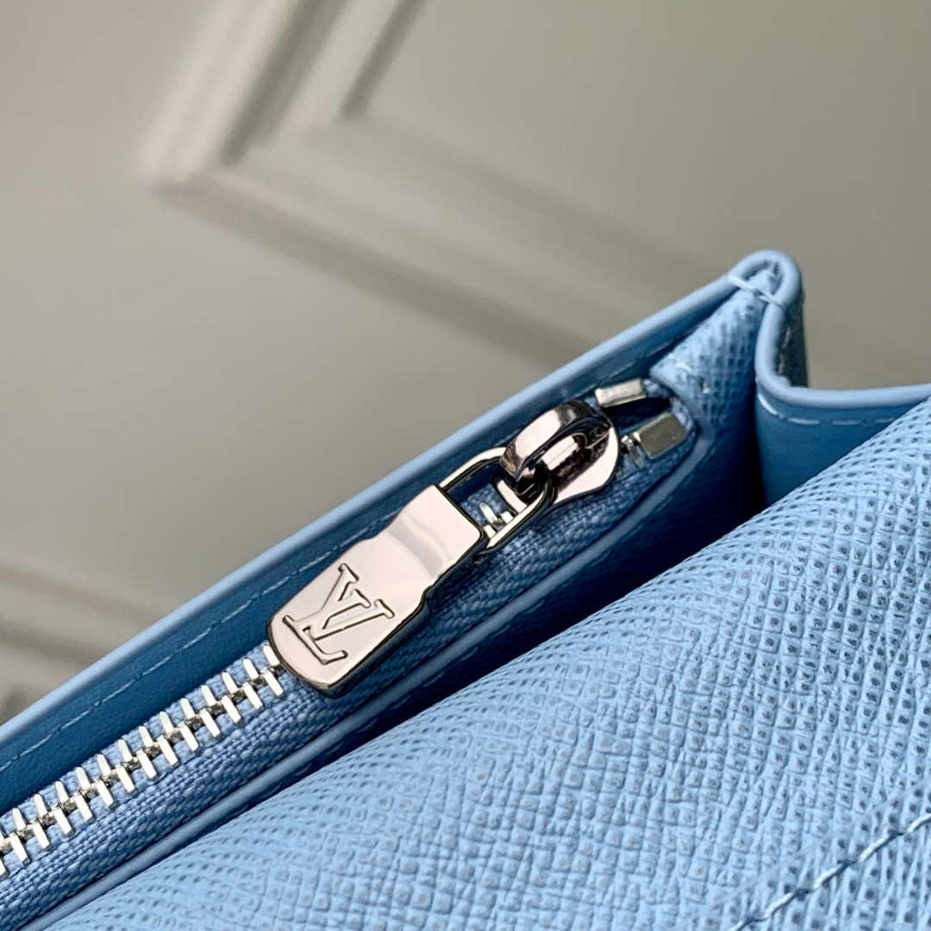 LV M14110 Louis Vuitton Brazza Wallet Taigarama Blue