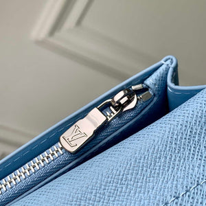 LV M14110 Louis Vuitton Brazza Wallet Taigarama Blue - Default Title - View 6