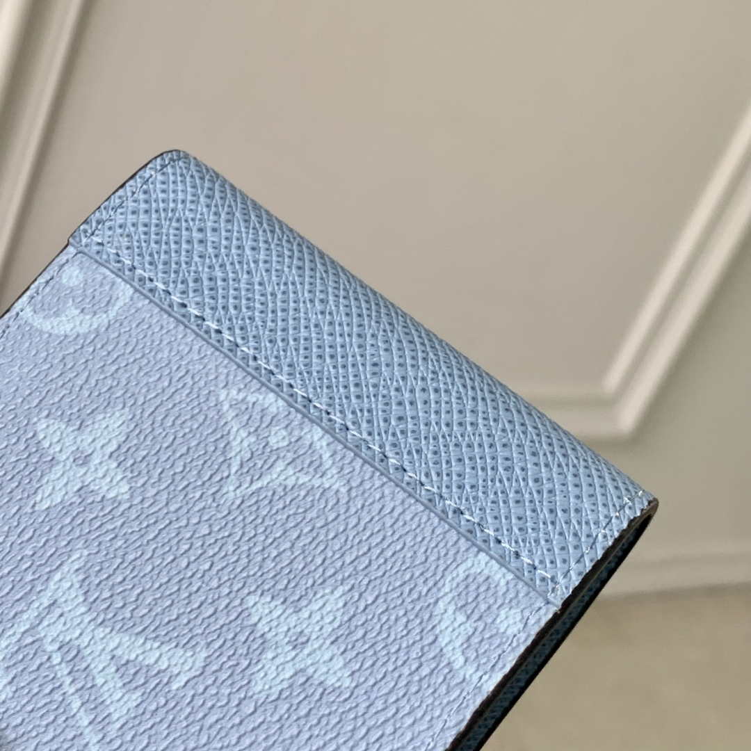 LV M14111 Louis Vuitton Multiple Wallet Taigarama Blue - Default Title - View 4