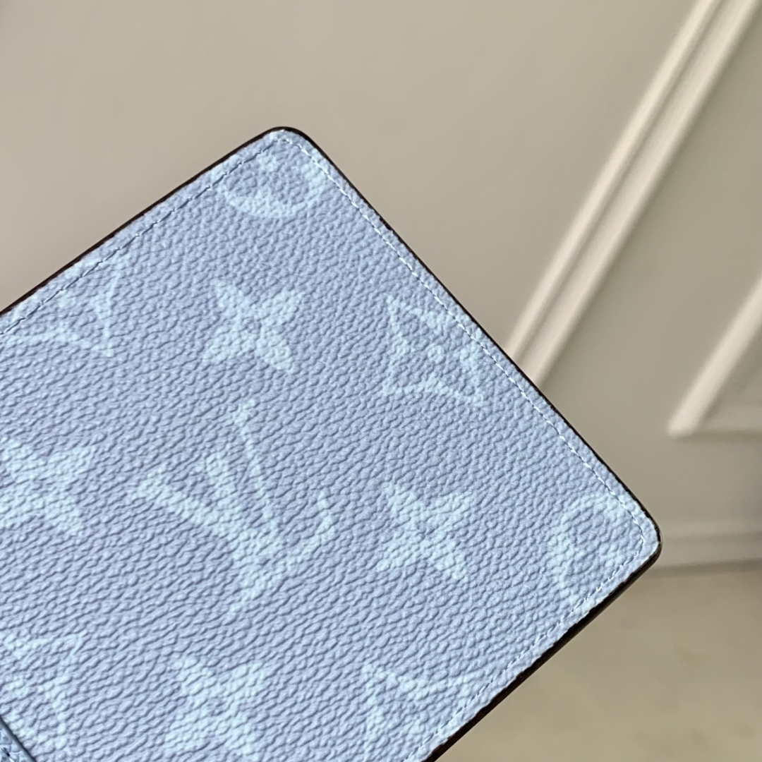 LV M14111 Louis Vuitton Multiple Wallet Taigarama Blue - Default Title - View 5