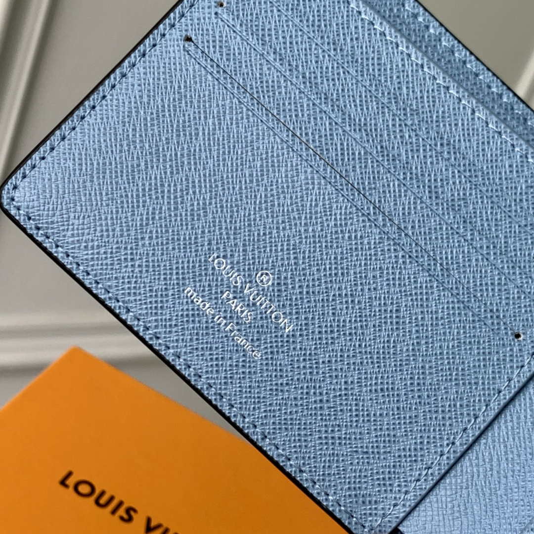 LV M14111 Louis Vuitton Multiple Wallet Taigarama Blue