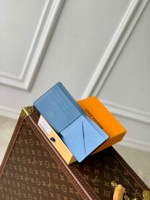 LV M14111 Louis Vuitton Multiple Wallet Taigarama Blue - Default Title - View 9