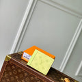 LV M14111 Louis Vuitton Multiple Wallet Taigarama Lemon Yellow - Default Title - View 1