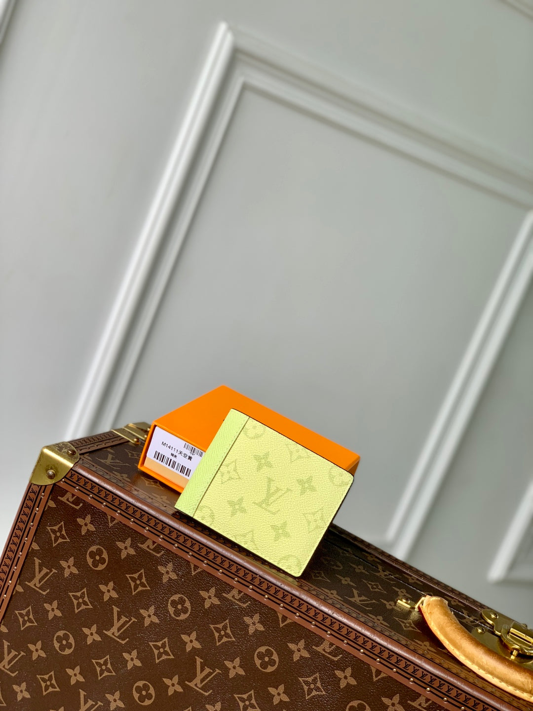 LV M14111 Louis Vuitton Multiple Wallet Taigarama Lemon Yellow