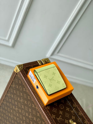 LV M14111 Louis Vuitton Multiple Wallet Taigarama Lemon Yellow - Default Title - View 3
