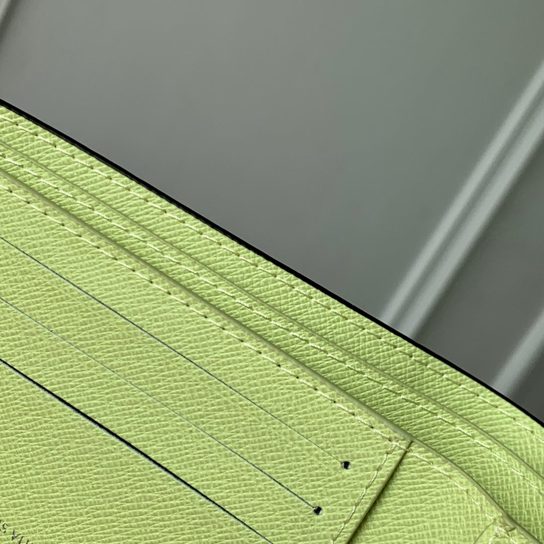 LV M14111 Louis Vuitton Multiple Wallet Taigarama Lemon Yellow - Default Title - View 7