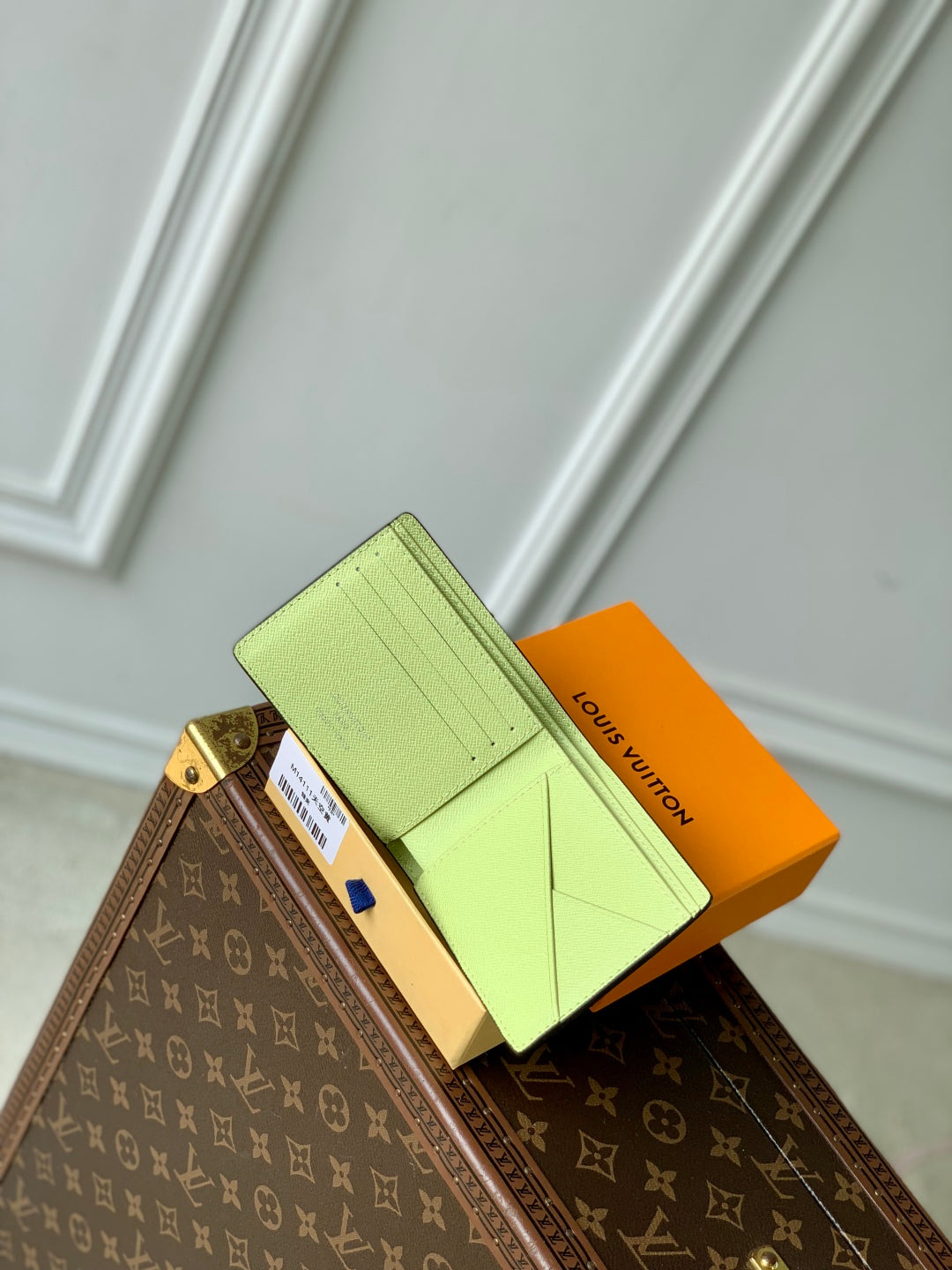 LV M14111 Louis Vuitton Multiple Wallet Taigarama Lemon Yellow - Default Title - View 9
