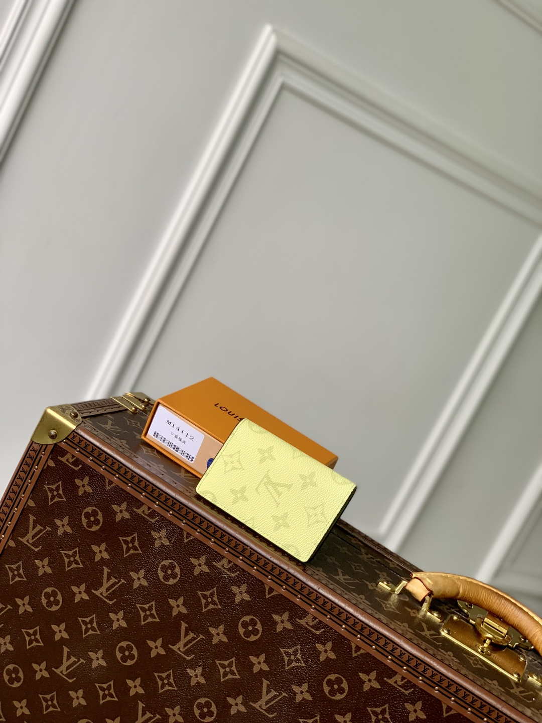 LV M14113 Louis Vuitton Pocket Organizer Taigarama Lemon Yellow - Default Title - View 1