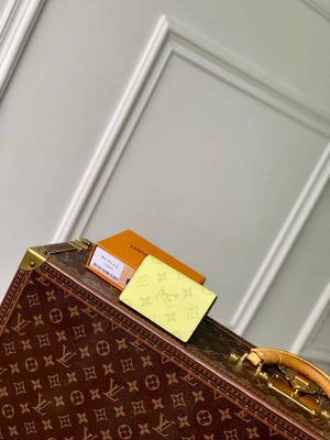 LV M14113 Louis Vuitton Pocket Organizer Taigarama Lemon Yellow - Default Title - View 1
