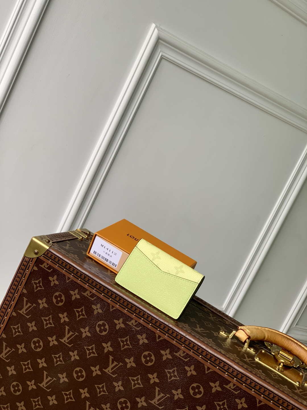 LV M14113 Louis Vuitton Pocket Organizer Taigarama Lemon Yellow