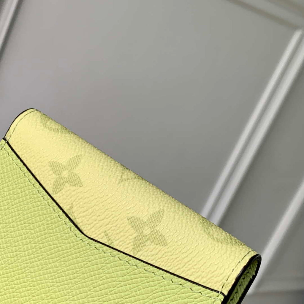 LV M14113 Louis Vuitton Pocket Organizer Taigarama Lemon Yellow