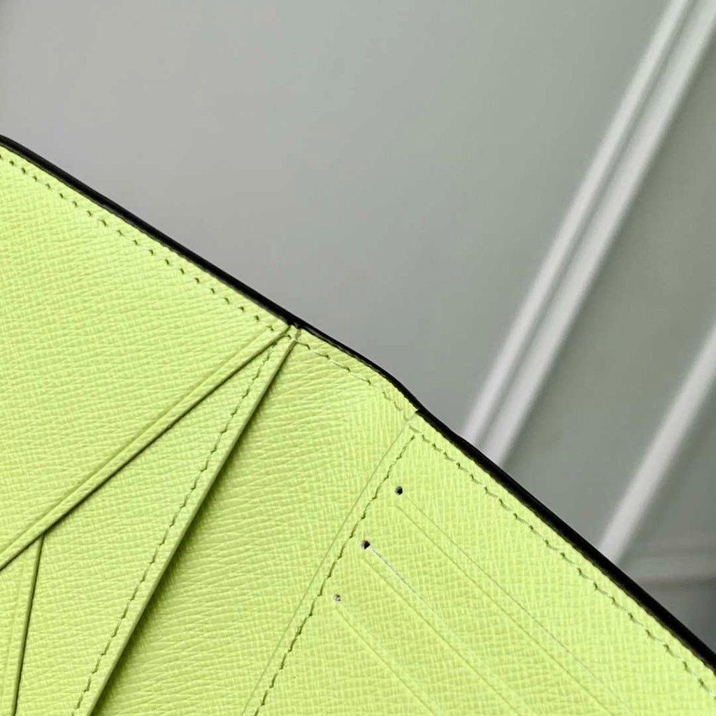 LV M14113 Louis Vuitton Pocket Organizer Taigarama Lemon Yellow