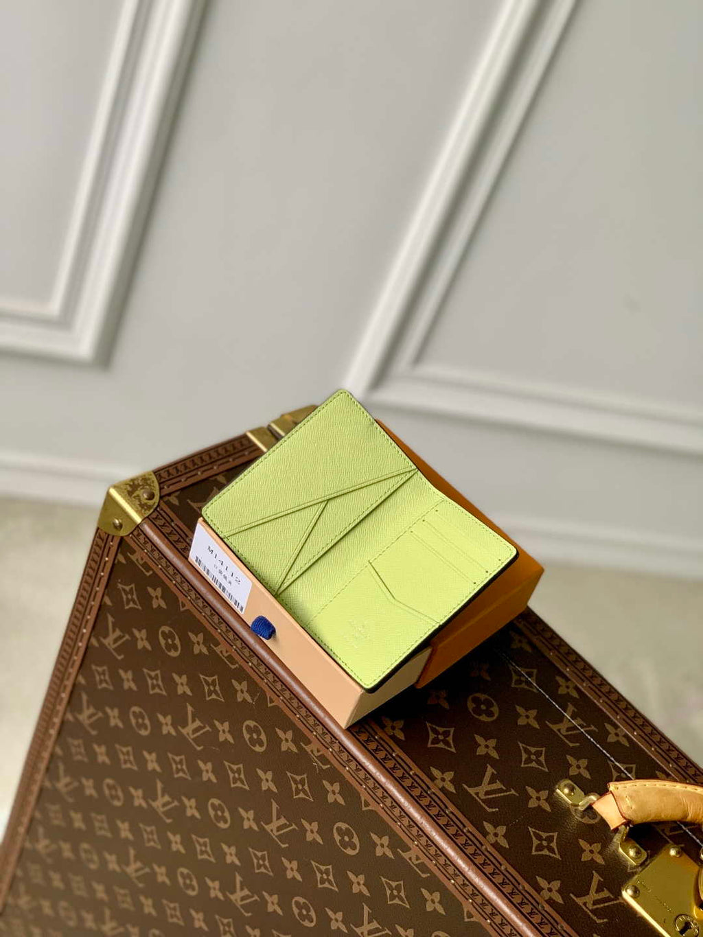 LV M14113 Louis Vuitton Pocket Organizer Taigarama Lemon Yellow