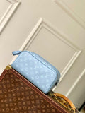 LV M14125 Louis Vuitton Dopp Kit Taigarama Blue
