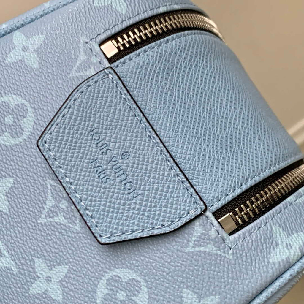 LV M14125 Louis Vuitton Dopp Kit Taigarama Blue