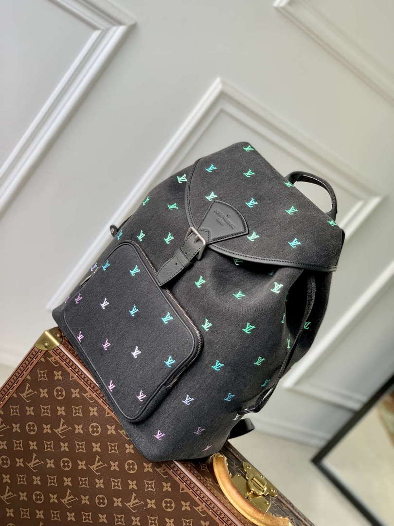 LV M14135 Louis Vuitton Montsouris Backpack Gradient Blue