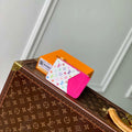 LV M14155 Louis Vuitton LV x TM Romy Card Holder Rose Red - Default Title - View 1