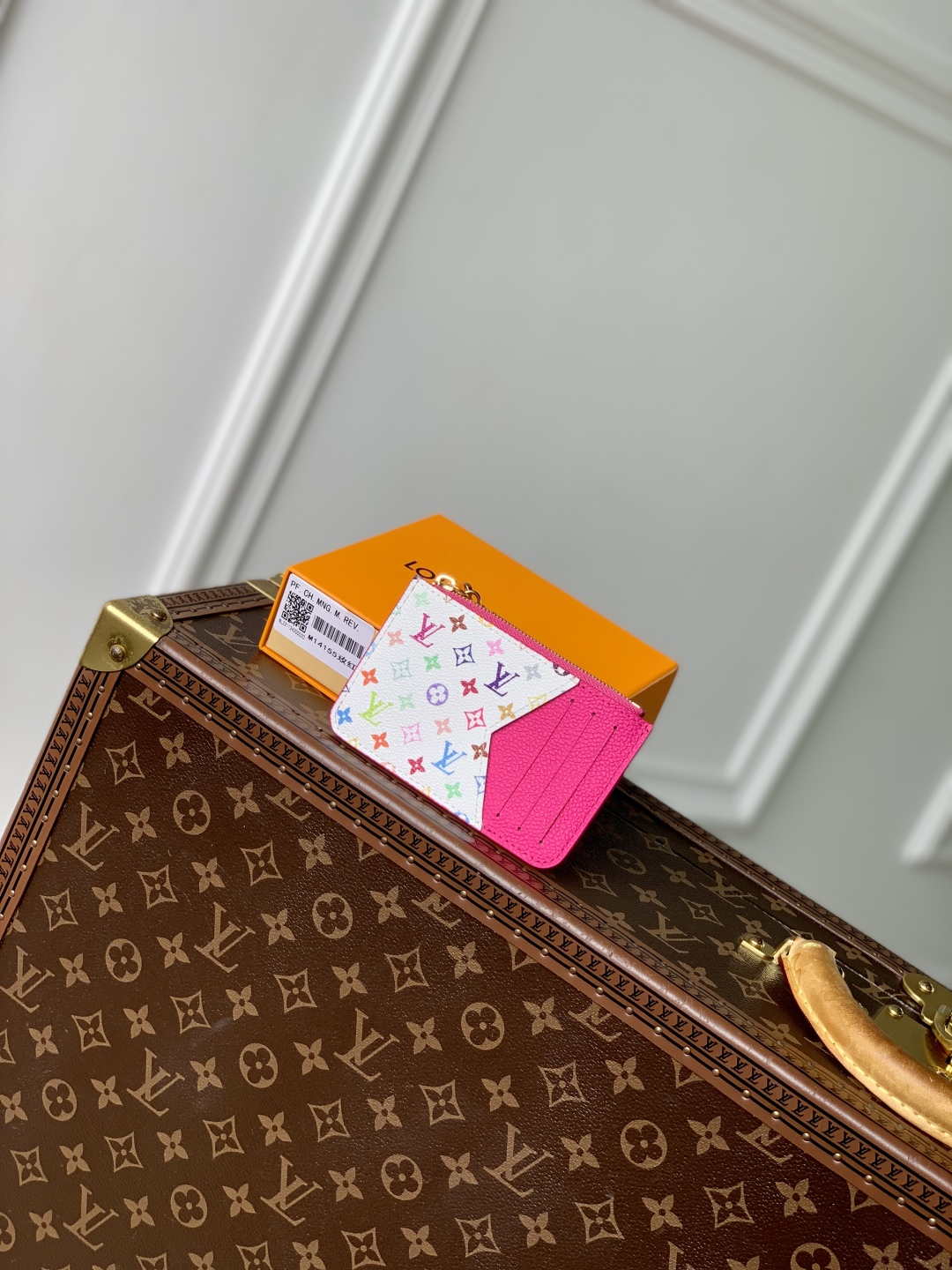 LV M14155 Louis Vuitton LV x TM Romy Card Holder Rose Red