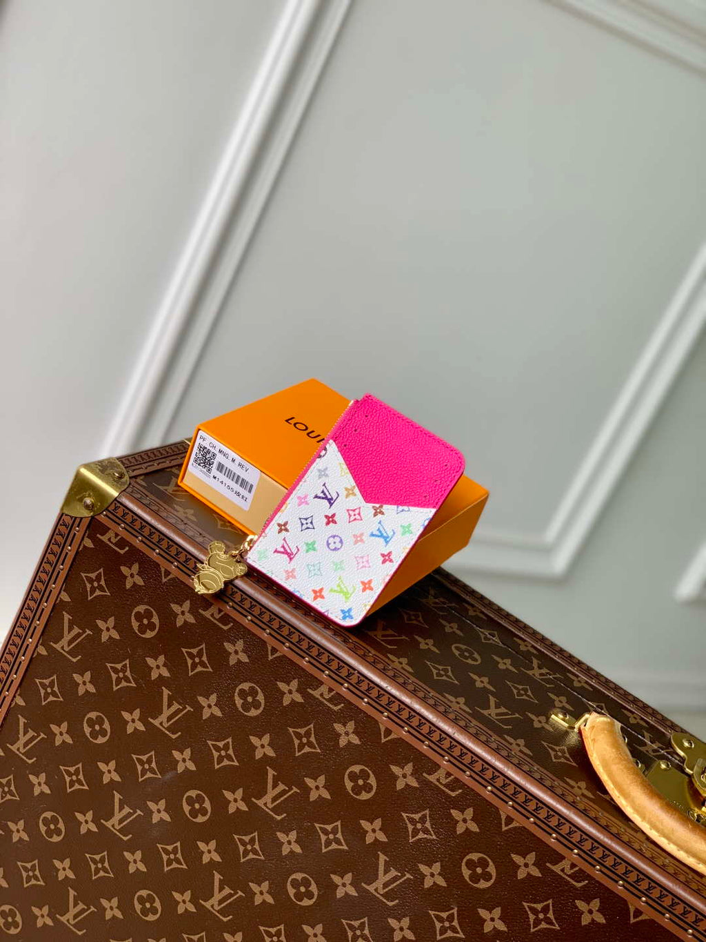 LV M14155 Louis Vuitton LV x TM Romy Card Holder Rose Red