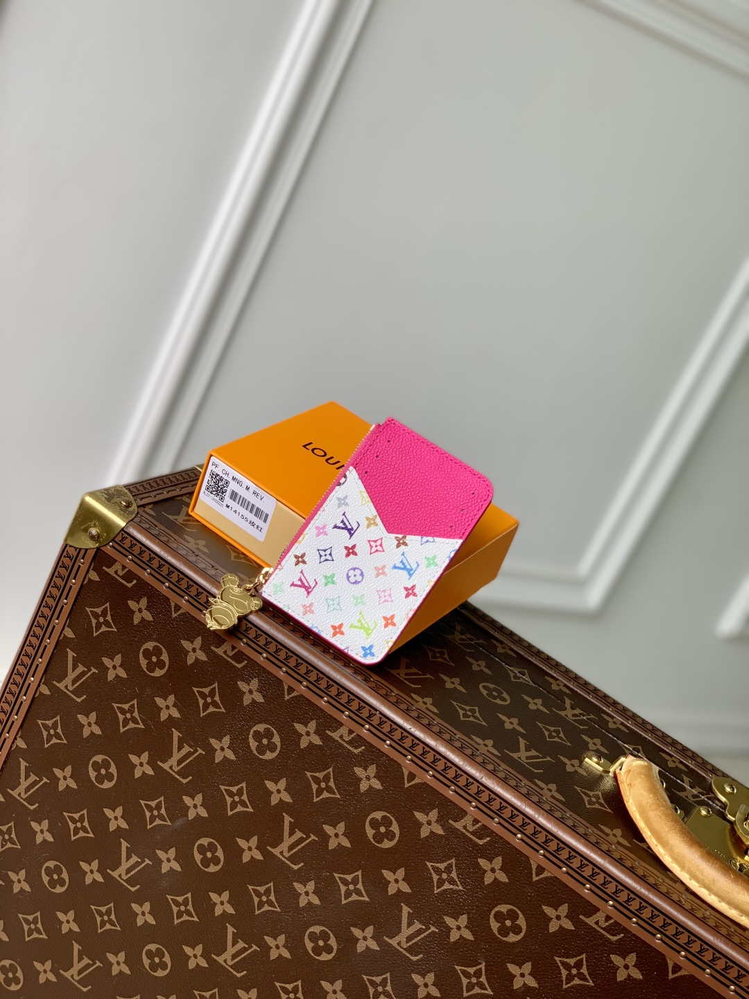 LV M14155 Louis Vuitton LV x TM Romy Card Holder Rose Red