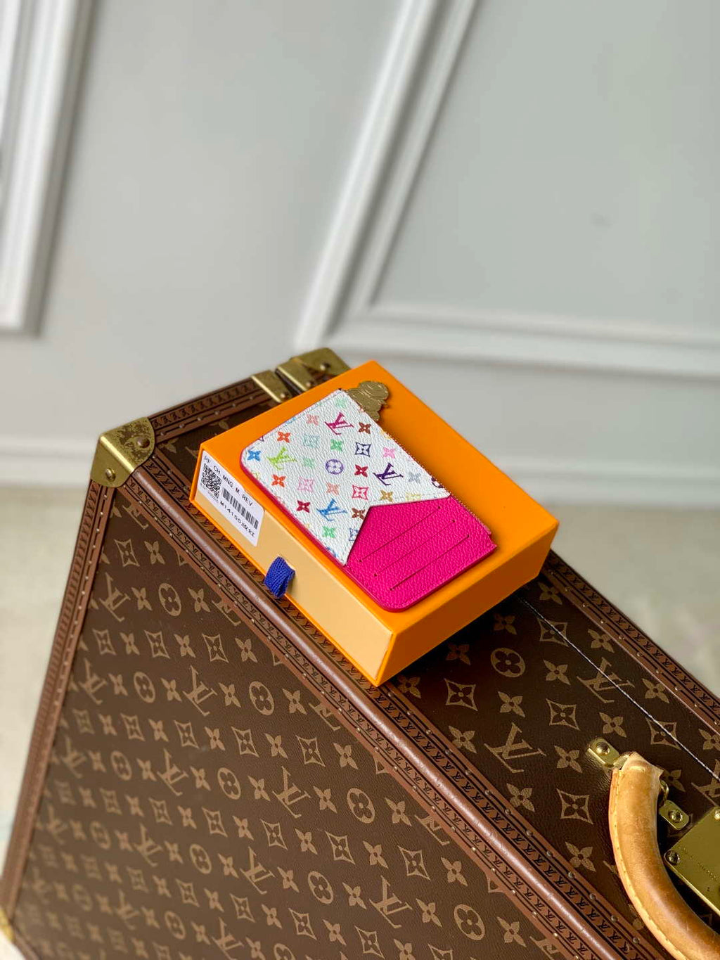 LV M14155 Louis Vuitton LV x TM Romy Card Holder Rose Red