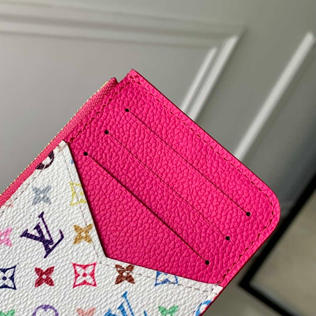 LV M14155 Louis Vuitton LV x TM Romy Card Holder Rose Red