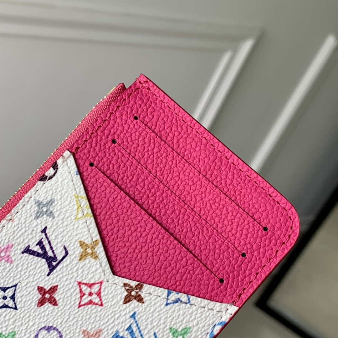 LV M14155 Louis Vuitton LV x TM Romy Card Holder Rose Red