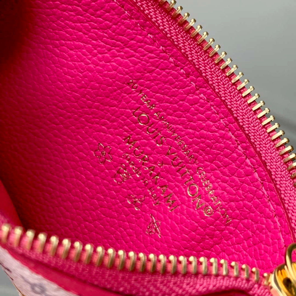 LV M14155 Louis Vuitton LV x TM Romy Card Holder Rose Red