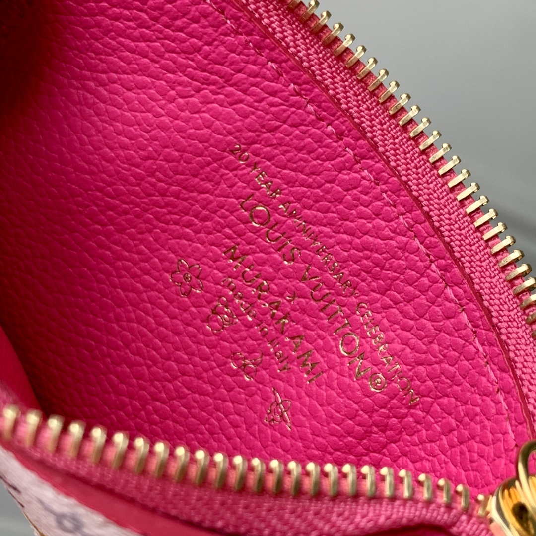 LV M14155 Louis Vuitton LV x TM Romy Card Holder Rose Red