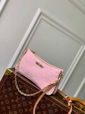 LV M14159 Louis Vuitton Liv Pochette Monogram Denim Bag Pink - Default Title - View 3